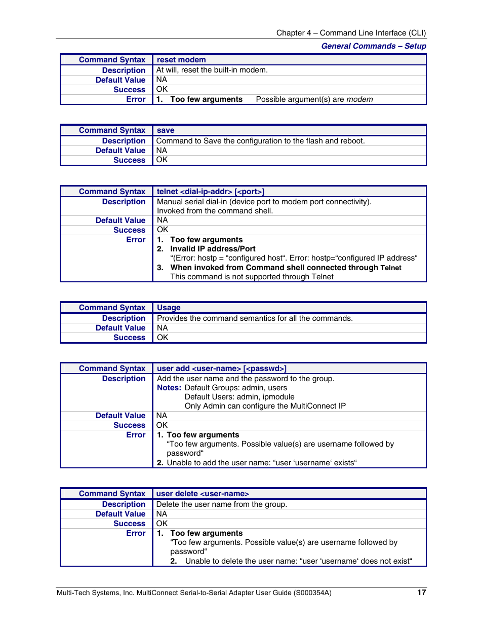 Multi-Tech Systems MTS2SA-T User Manual | Page 17 / 181