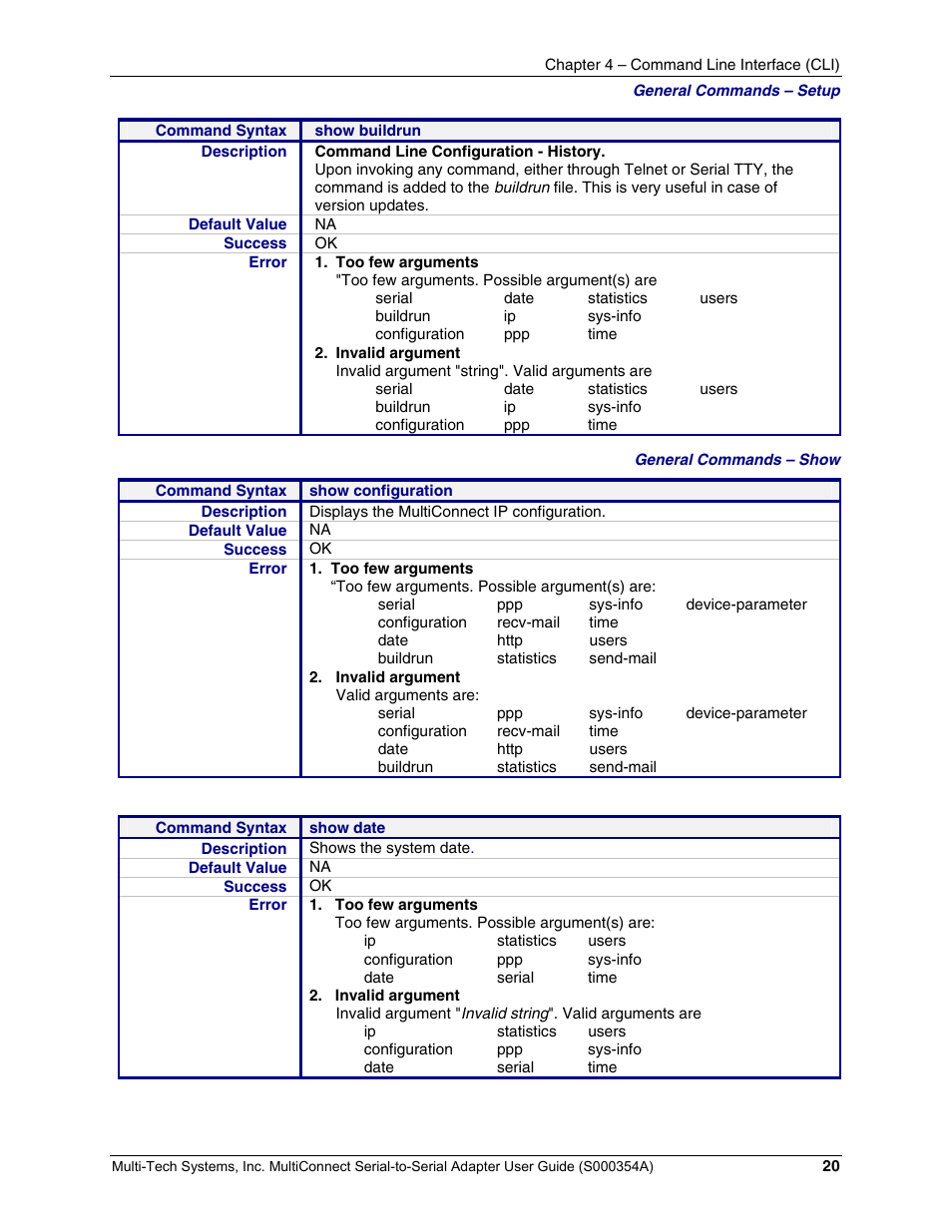 Multi-Tech Systems MTS2SA-T User Manual | Page 20 / 181