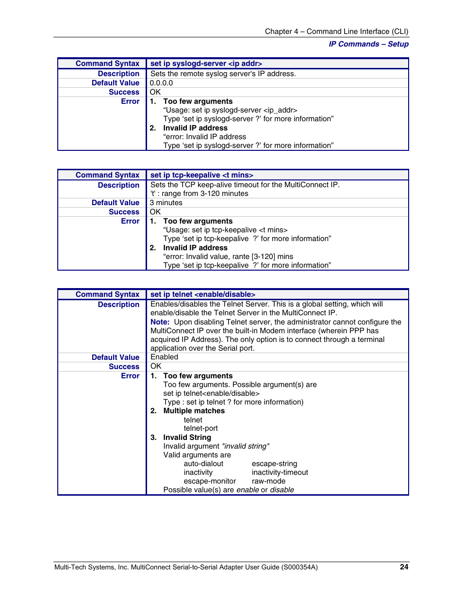 Multi-Tech Systems MTS2SA-T User Manual | Page 24 / 181