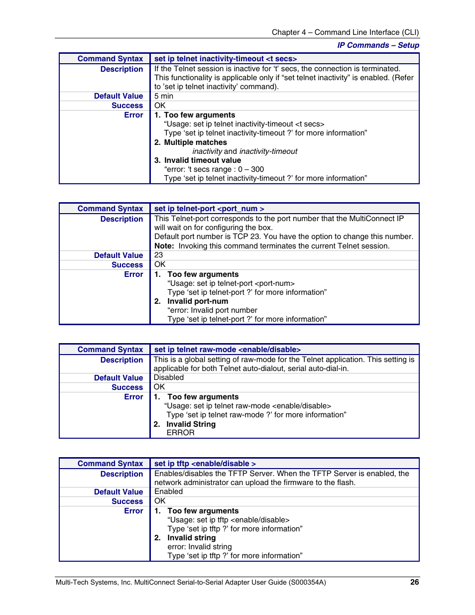 Multi-Tech Systems MTS2SA-T User Manual | Page 26 / 181