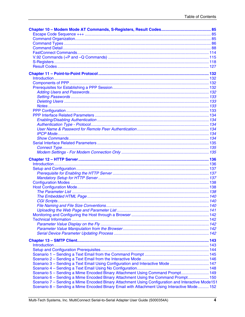 Multi-Tech Systems MTS2SA-T User Manual | Page 4 / 181