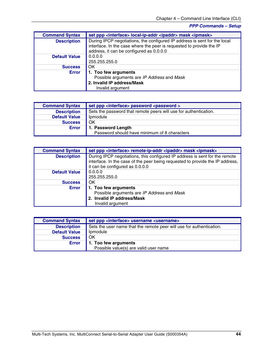 Multi-Tech Systems MTS2SA-T User Manual | Page 44 / 181