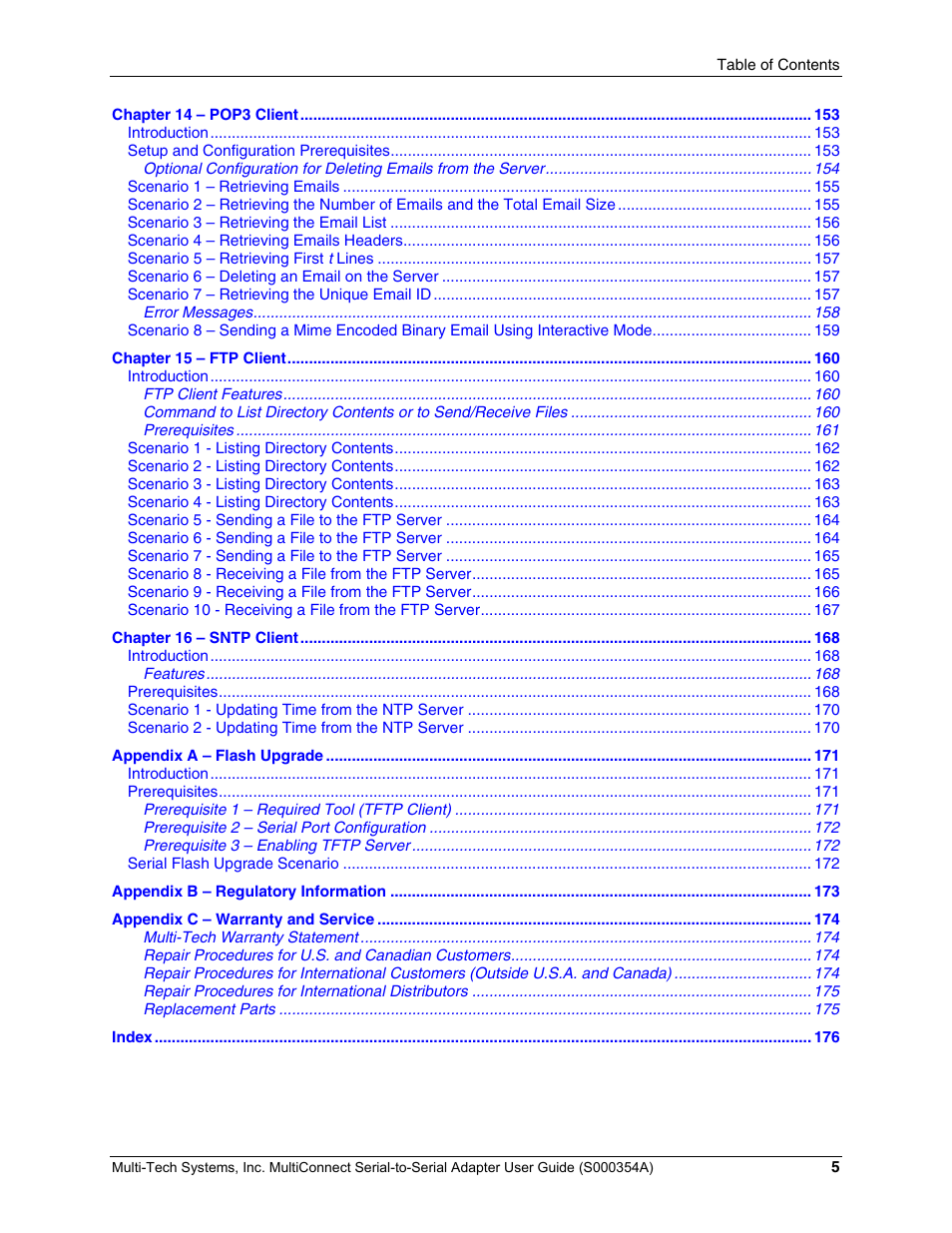Multi-Tech Systems MTS2SA-T User Manual | Page 5 / 181