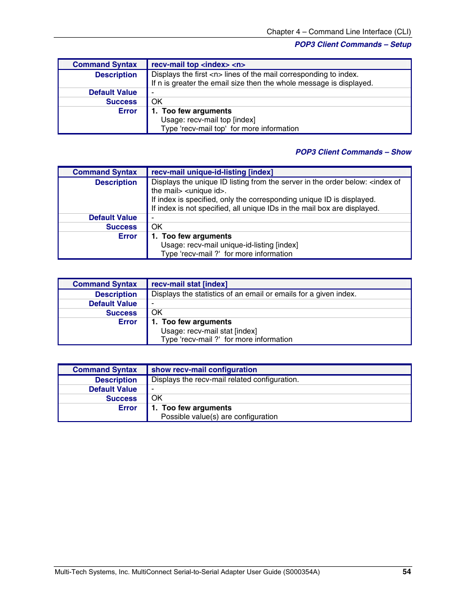 Multi-Tech Systems MTS2SA-T User Manual | Page 54 / 181