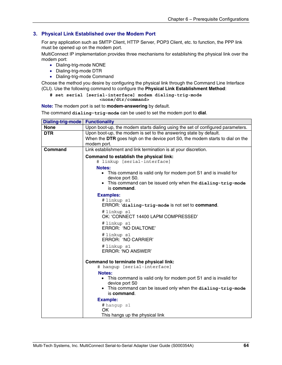 Multi-Tech Systems MTS2SA-T User Manual | Page 64 / 181