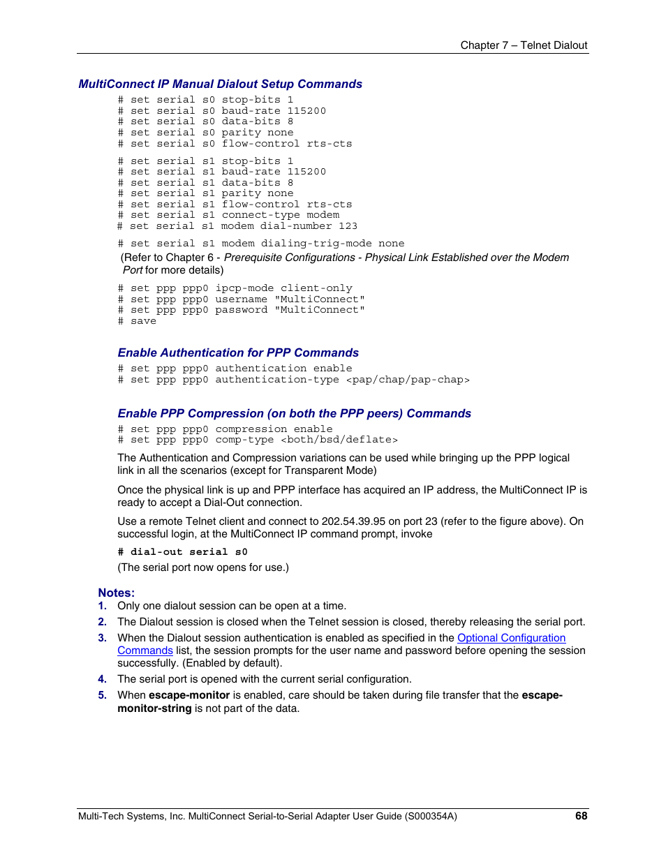 Multi-Tech Systems MTS2SA-T User Manual | Page 68 / 181