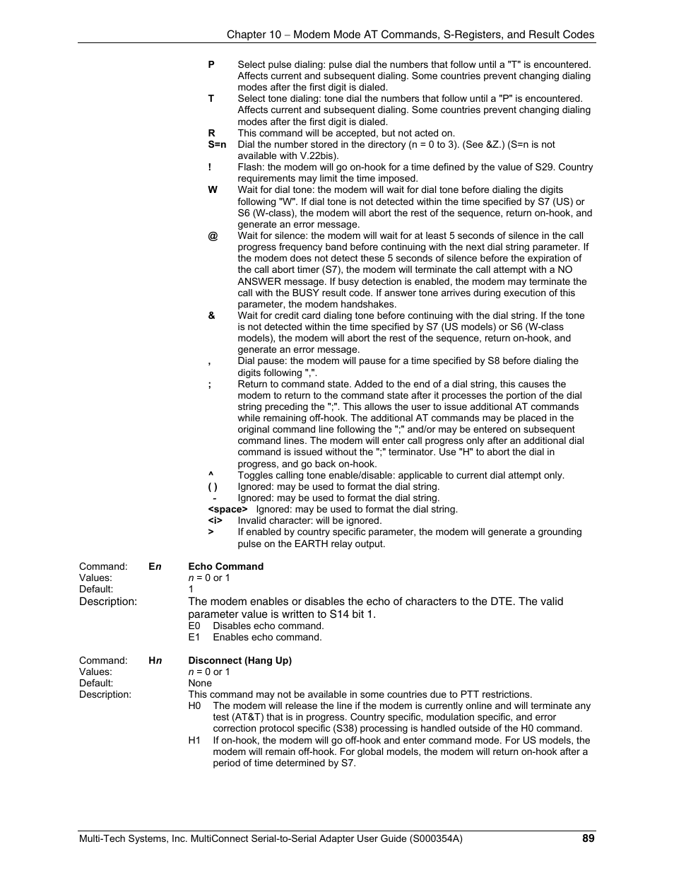 Multi-Tech Systems MTS2SA-T User Manual | Page 89 / 181