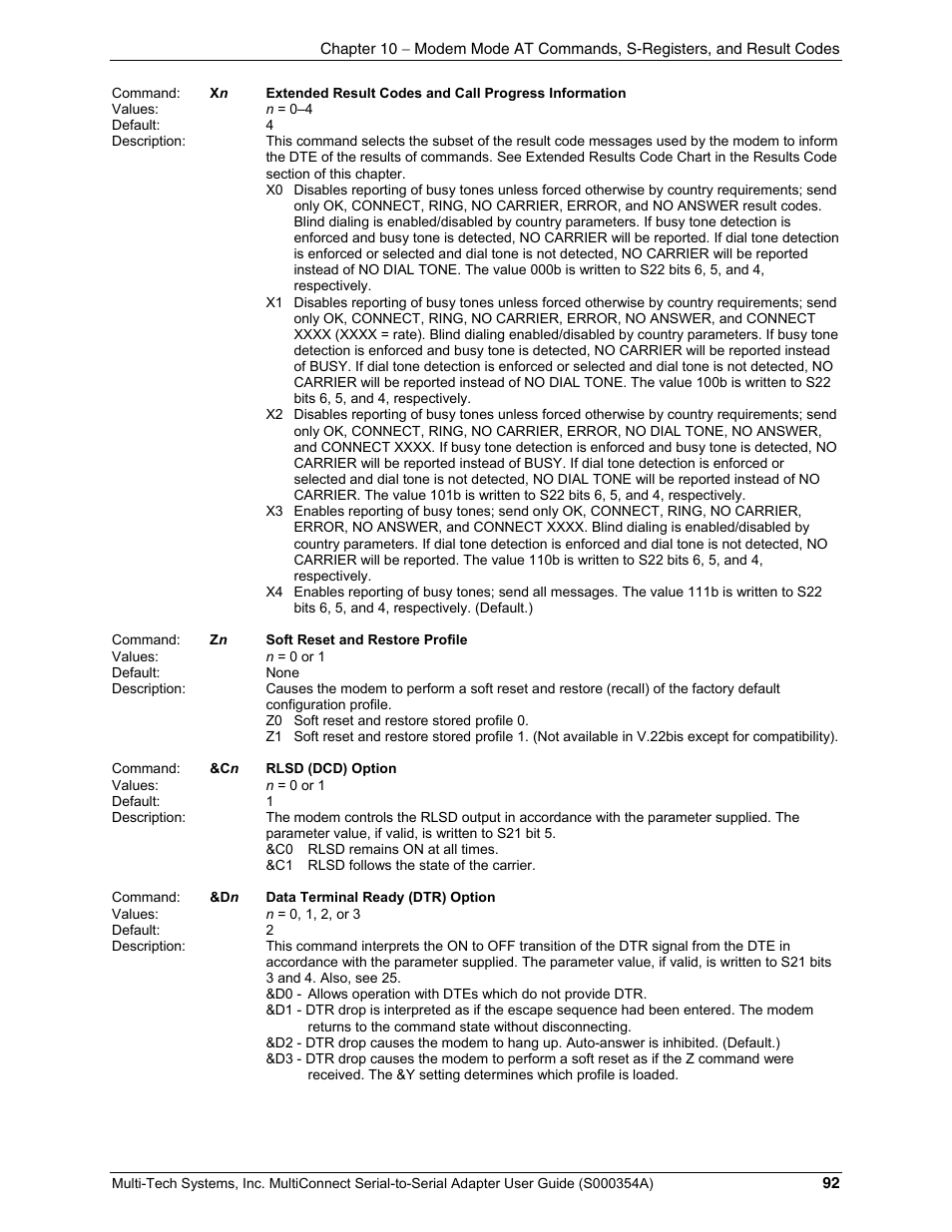 Multi-Tech Systems MTS2SA-T User Manual | Page 92 / 181