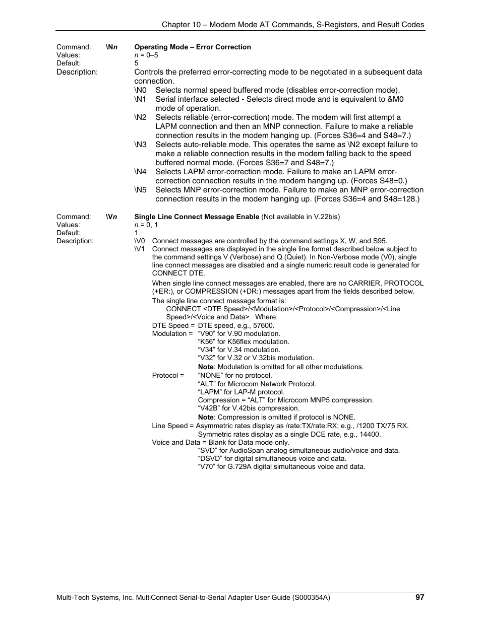 Multi-Tech Systems MTS2SA-T User Manual | Page 97 / 181