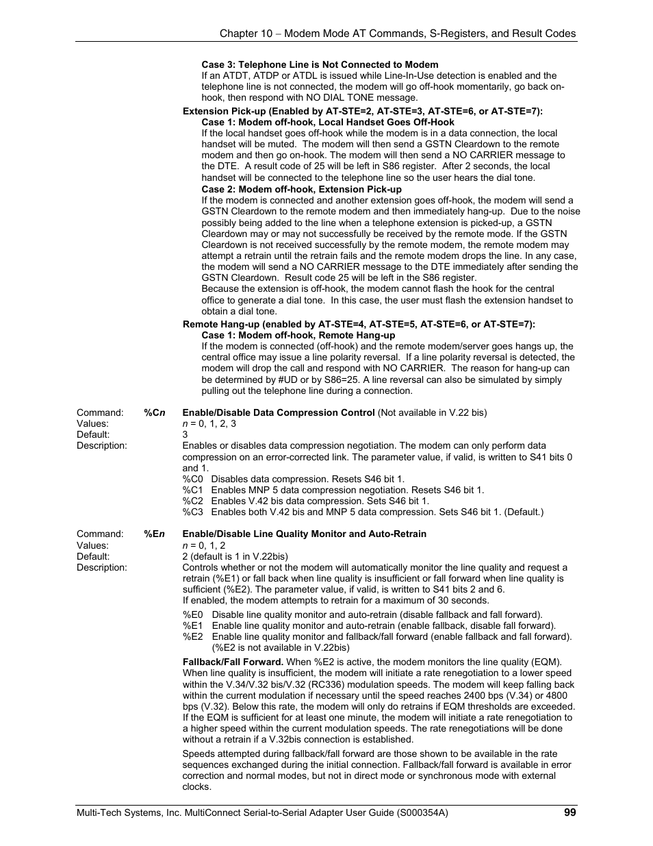 Multi-Tech Systems MTS2SA-T User Manual | Page 99 / 181