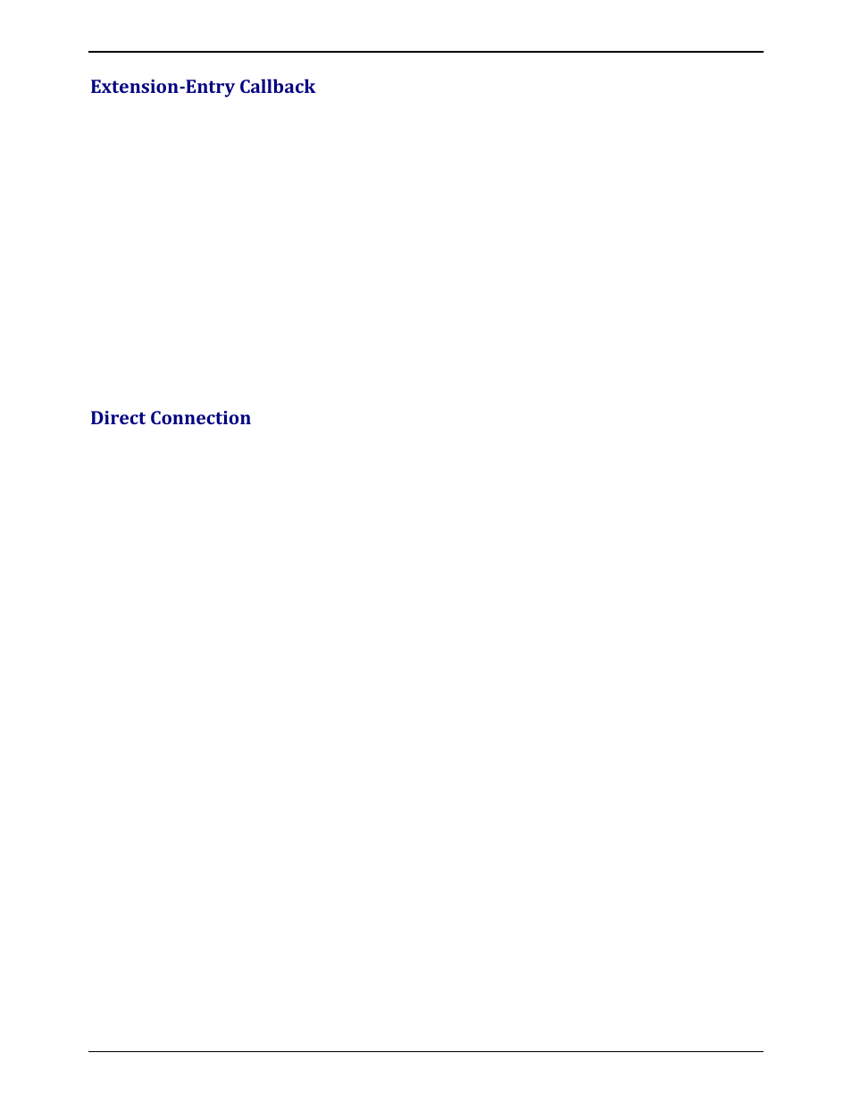 Extension-entry callback, Direct connection | Multi-Tech Systems MULTIMODEM ZBA MT9234ZBA-V User Manual | Page 17 / 35