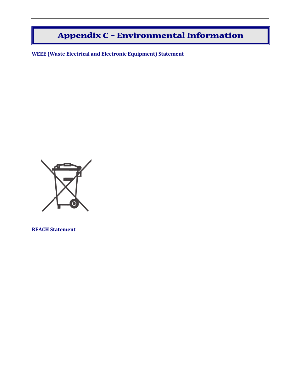 Appendix c – environmental information, Reach statement | Multi-Tech Systems MULTIMODEM ZBA MT9234ZBA-V User Manual | Page 29 / 35