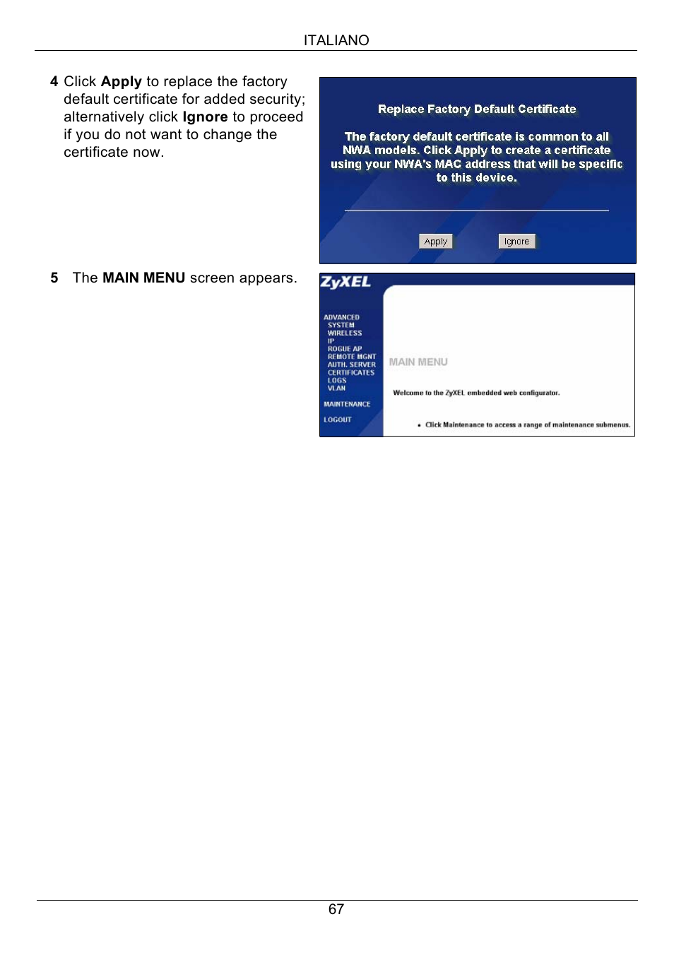 Zyxel NWA-3500 User Manual | Page 67 / 130