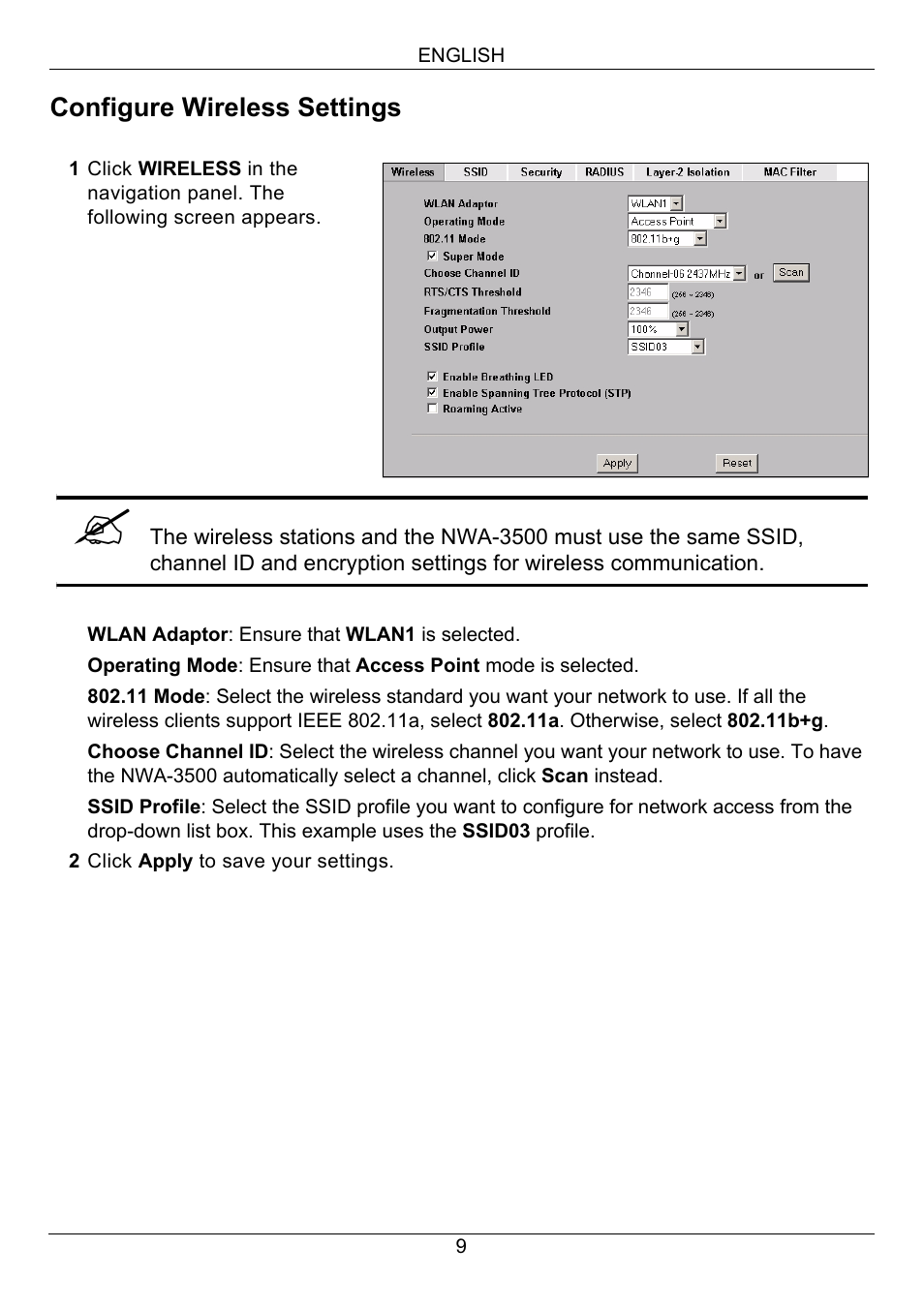 Zyxel NWA-3500 User Manual | Page 9 / 130