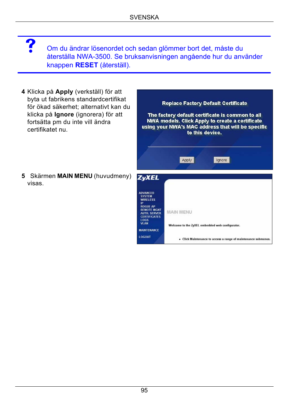 Zyxel NWA-3500 User Manual | Page 95 / 130