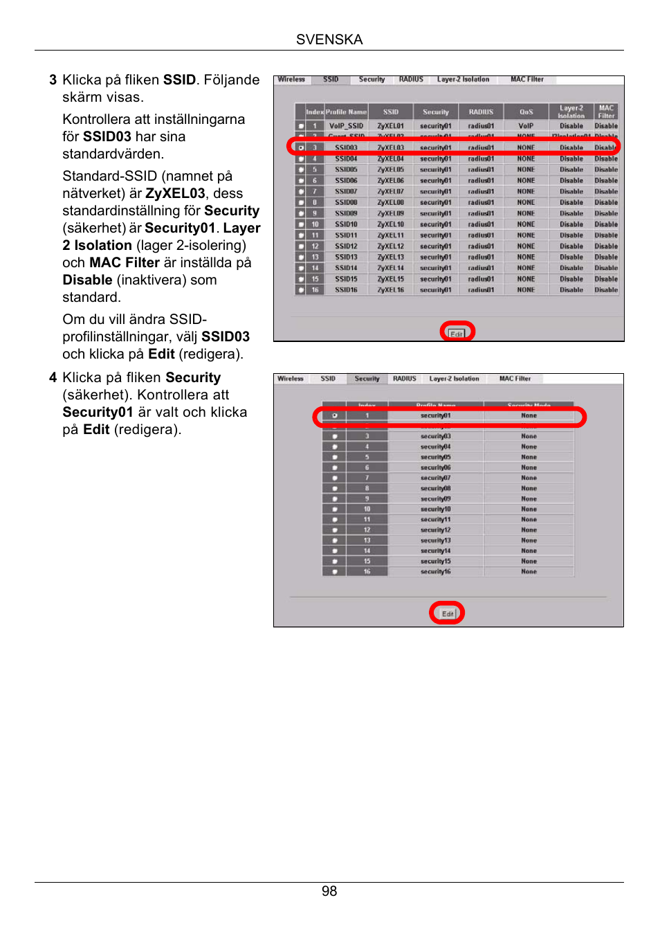 Zyxel NWA-3500 User Manual | Page 98 / 130