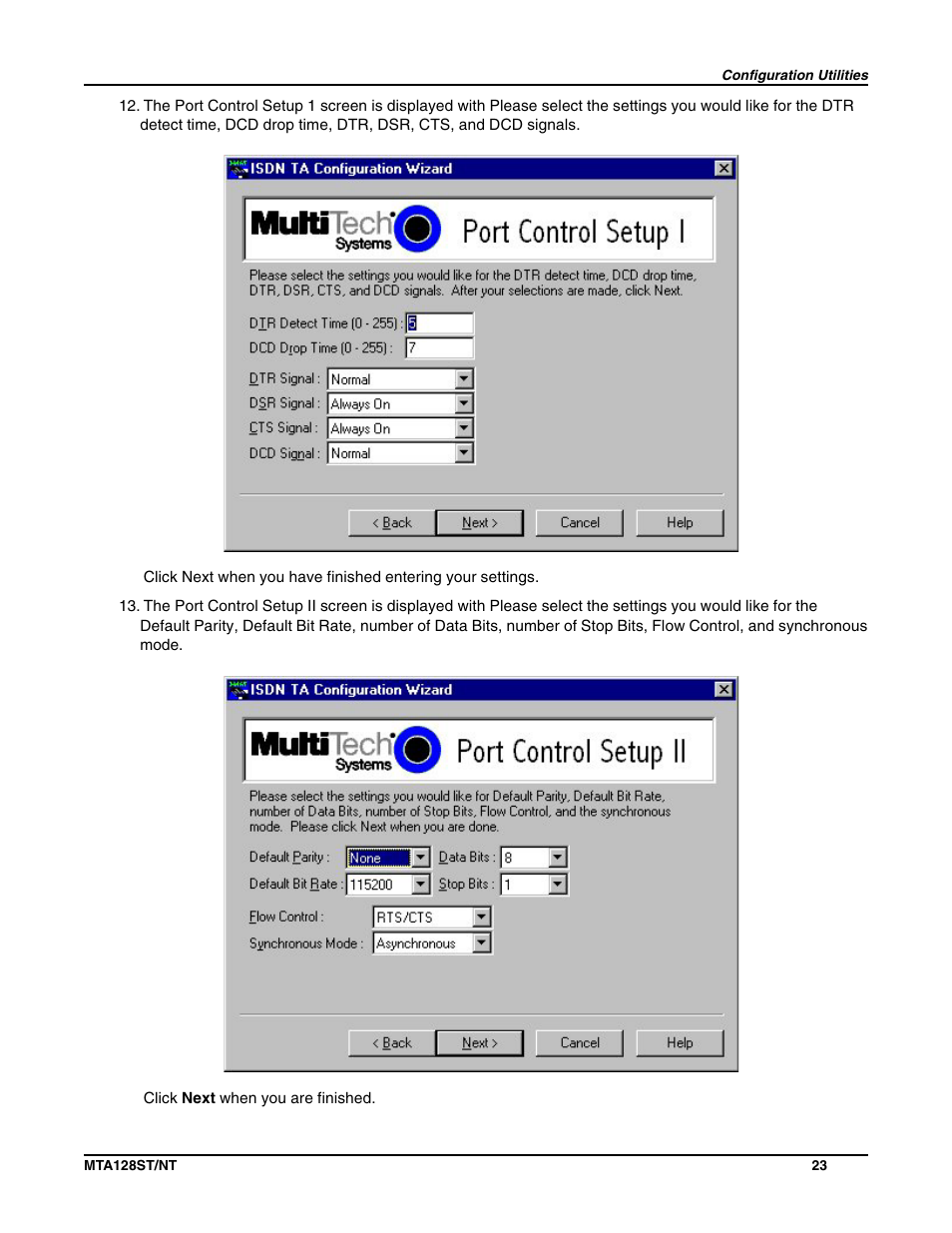 Multi-Tech Systems MTA128NT User Manual | Page 23 / 66
