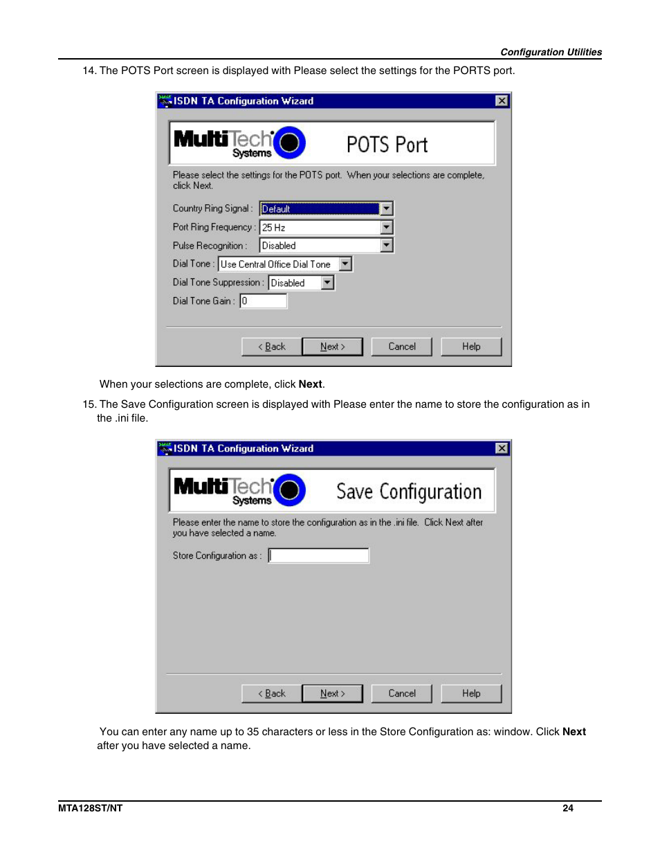 Multi-Tech Systems MTA128NT User Manual | Page 24 / 66