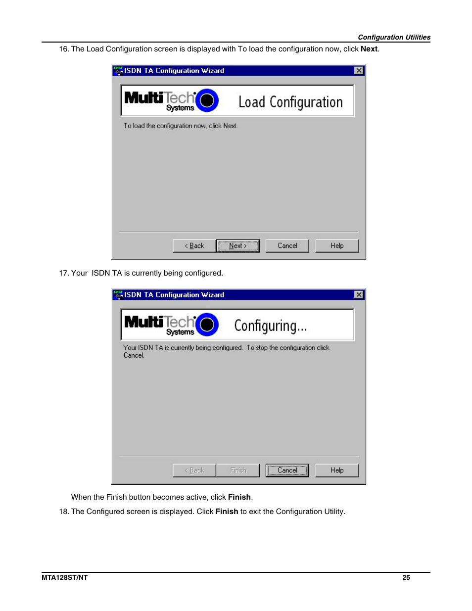 Multi-Tech Systems MTA128NT User Manual | Page 25 / 66