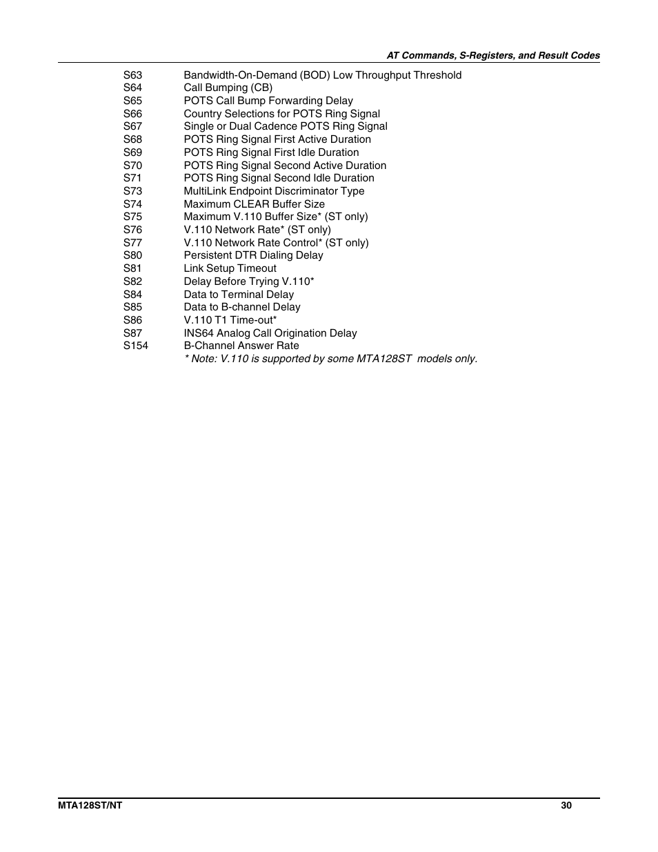 Multi-Tech Systems MTA128NT User Manual | Page 30 / 66