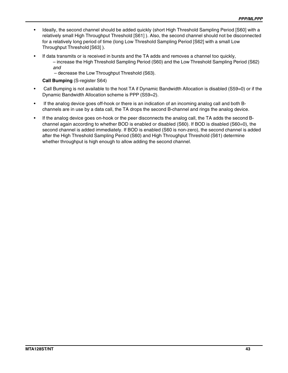 Multi-Tech Systems MTA128NT User Manual | Page 43 / 66