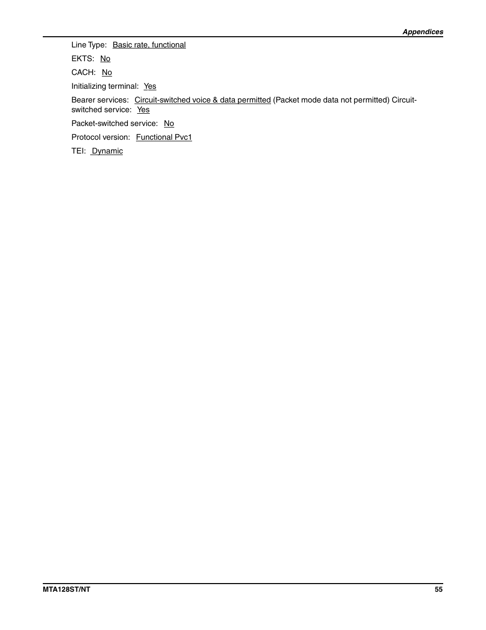 Multi-Tech Systems MTA128NT User Manual | Page 55 / 66