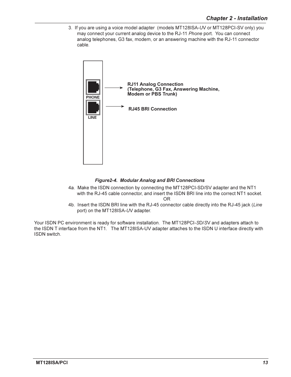 Multi-Tech Systems MT128ISA-UV User Manual | Page 13 / 42