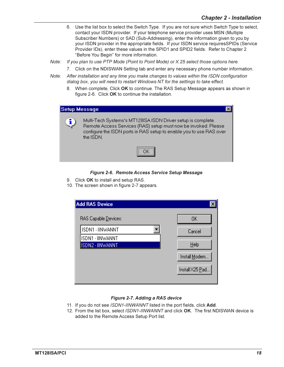 Multi-Tech Systems MT128ISA-UV User Manual | Page 18 / 42