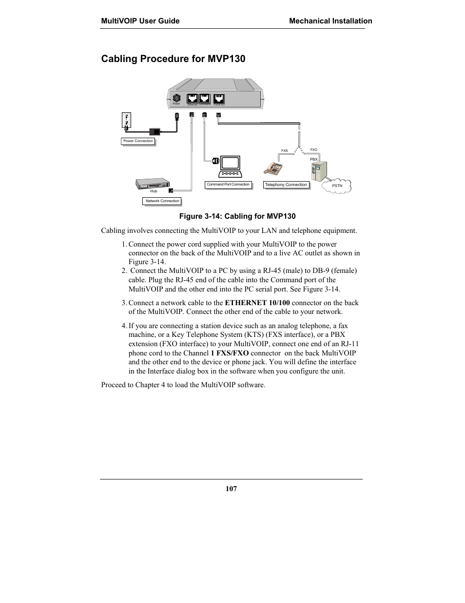 Cabling procedure for mvp130 | Multi-Tech Systems MULTIVOIP MVP-2410 User Manual | Page 107 / 605