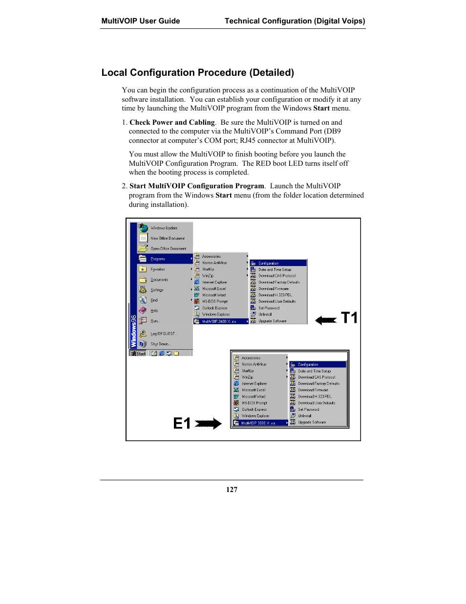 Local configuration procedure (detailed) | Multi-Tech Systems MULTIVOIP MVP-2410 User Manual | Page 127 / 605