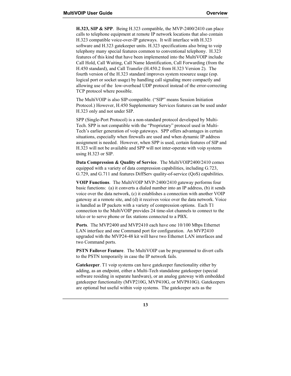 Multi-Tech Systems MULTIVOIP MVP-2410 User Manual | Page 13 / 605