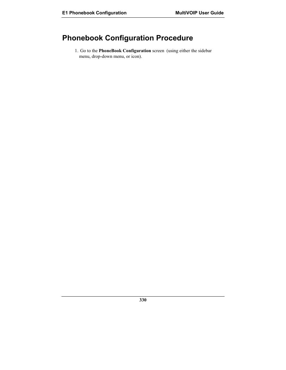 Phonebook configuration procedure, Honebook, Onfiguration | Rocedure | Multi-Tech Systems MULTIVOIP MVP-2410 User Manual | Page 330 / 605