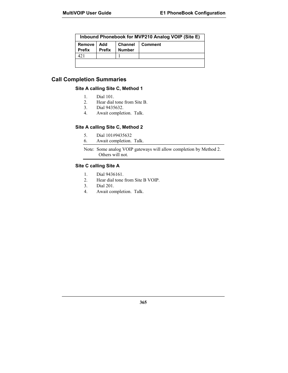 Call completion summaries | Multi-Tech Systems MULTIVOIP MVP-2410 User Manual | Page 365 / 605