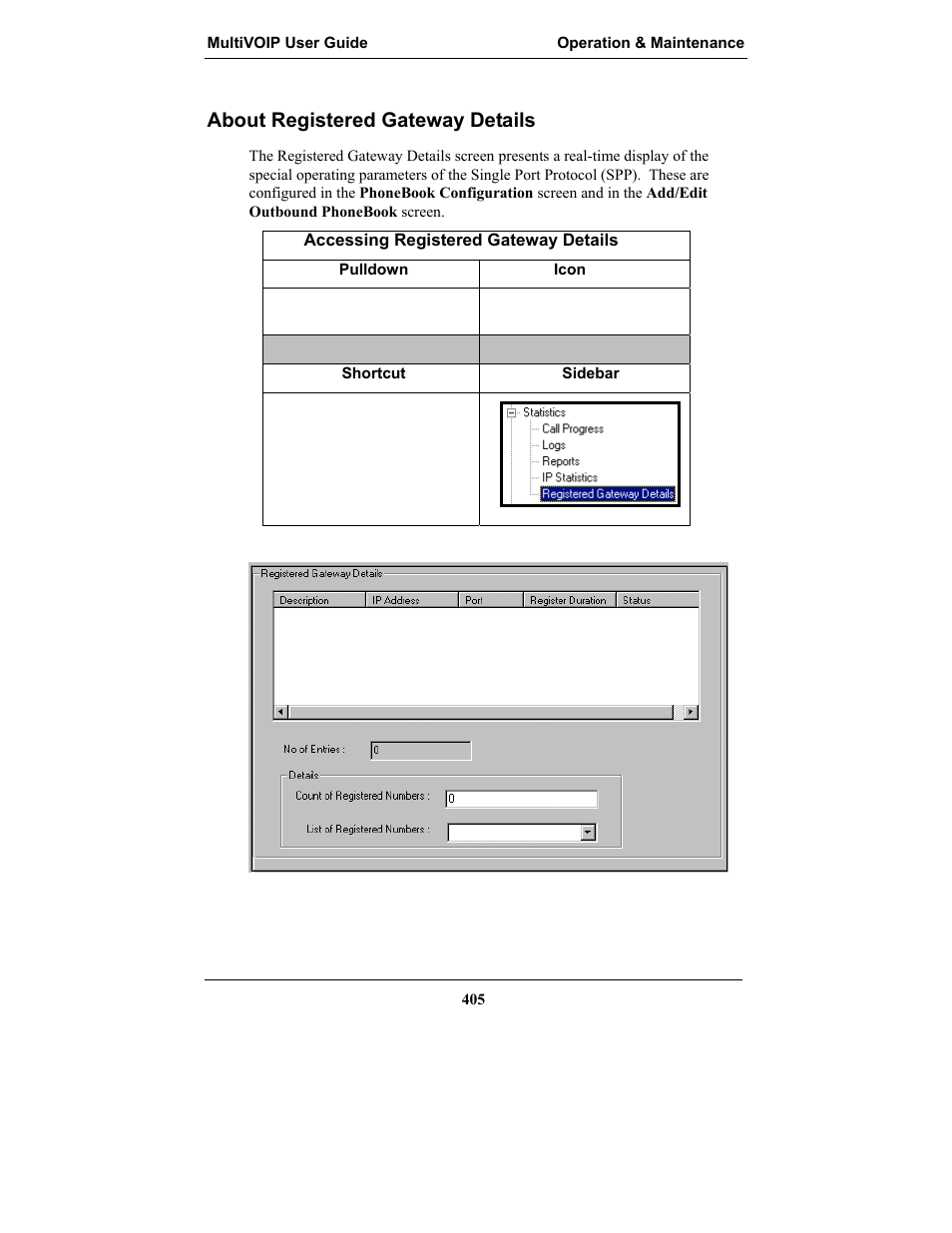 About registered gateway details | Multi-Tech Systems MULTIVOIP MVP-2410 User Manual | Page 405 / 605