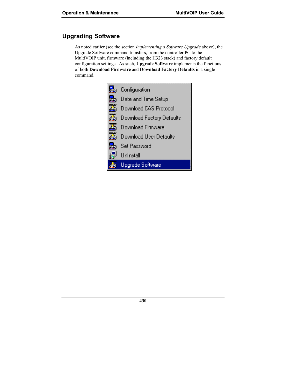 Upgrading software | Multi-Tech Systems MULTIVOIP MVP-2410 User Manual | Page 430 / 605