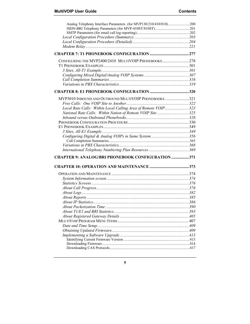 Multi-Tech Systems MULTIVOIP MVP-2410 User Manual | Page 5 / 605