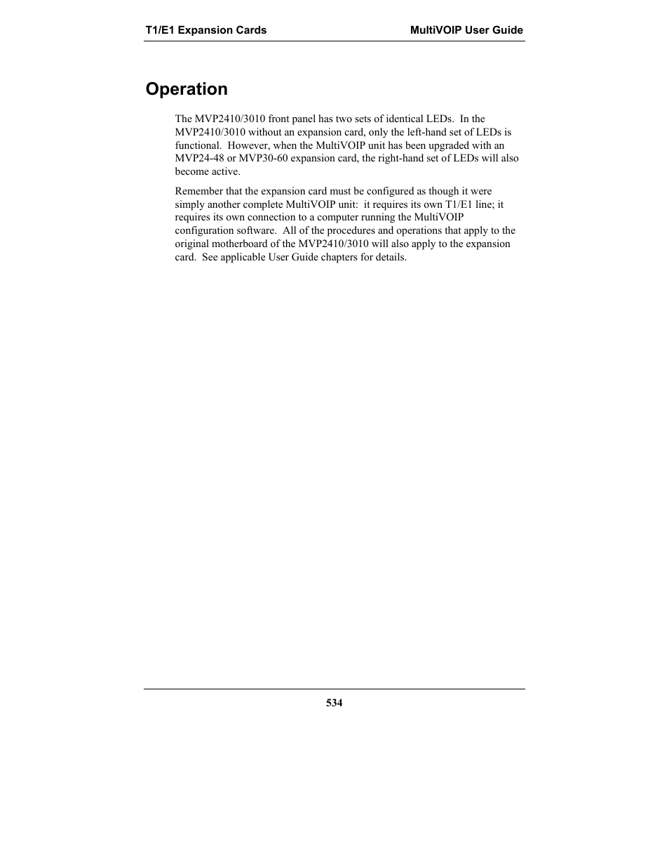 Operation, Peration | Multi-Tech Systems MULTIVOIP MVP-2410 User Manual | Page 534 / 605