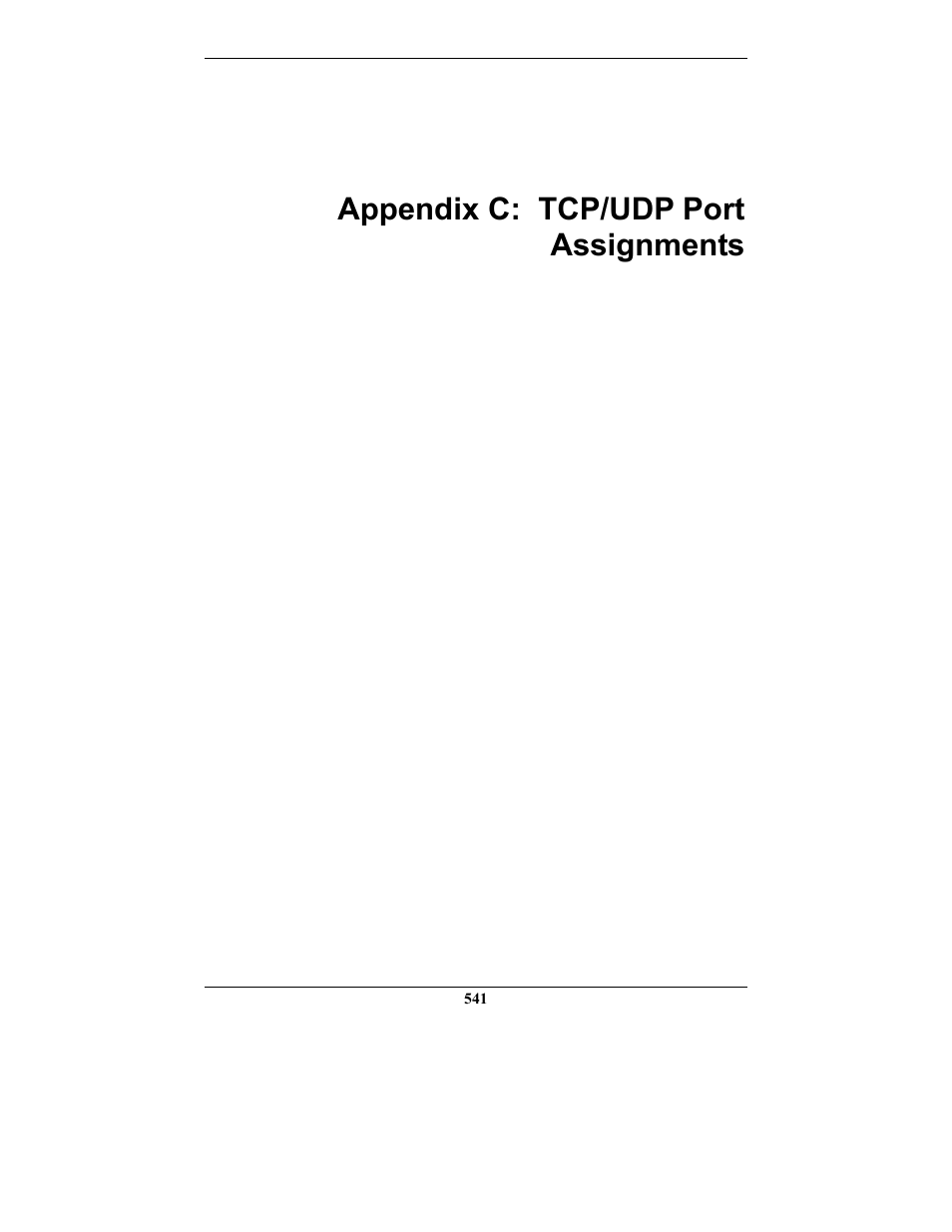 Appendix c: tcp/udp port assignments | Multi-Tech Systems MULTIVOIP MVP-2410 User Manual | Page 541 / 605