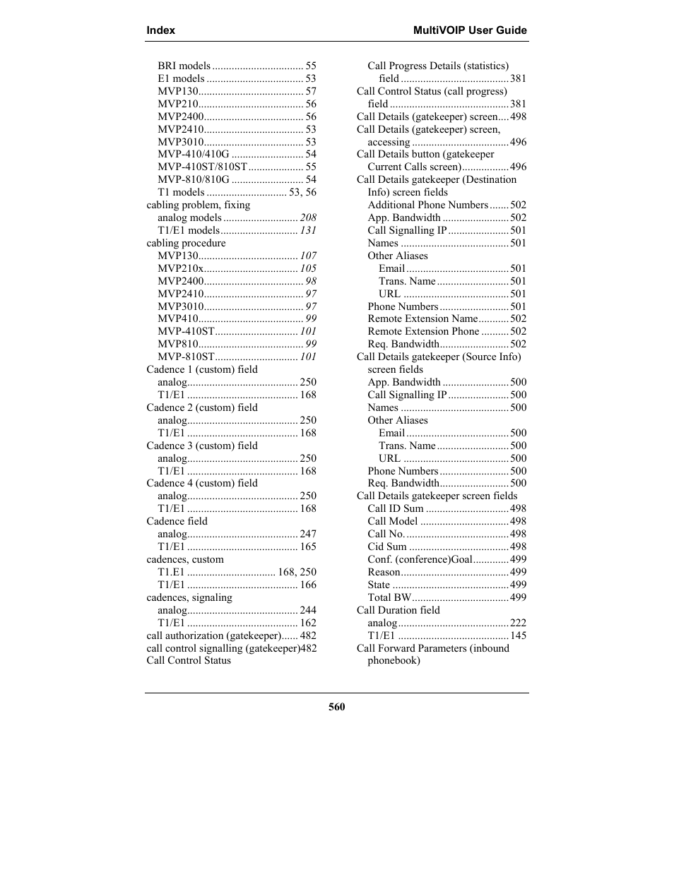 Multi-Tech Systems MULTIVOIP MVP-2410 User Manual | Page 560 / 605