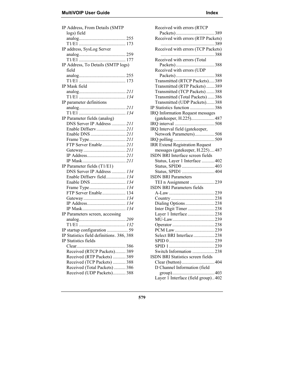 Multi-Tech Systems MULTIVOIP MVP-2410 User Manual | Page 579 / 605