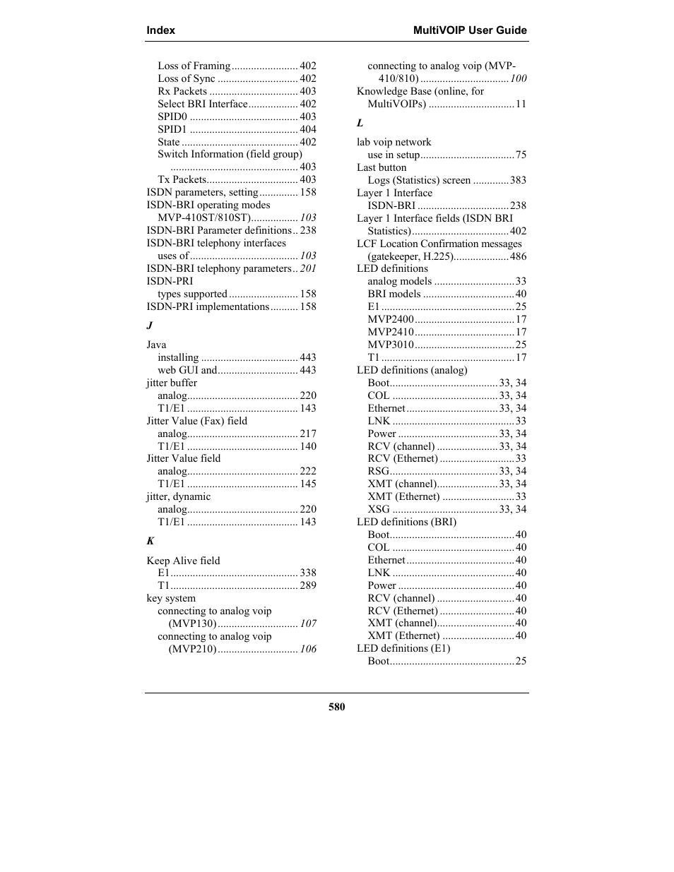 Multi-Tech Systems MULTIVOIP MVP-2410 User Manual | Page 580 / 605