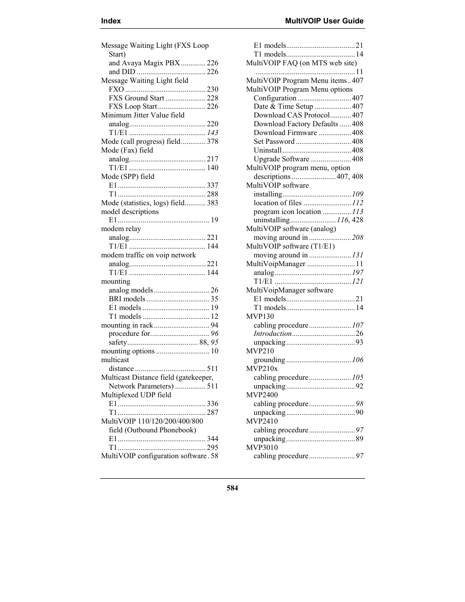 Multi-Tech Systems MULTIVOIP MVP-2410 User Manual | Page 584 / 605