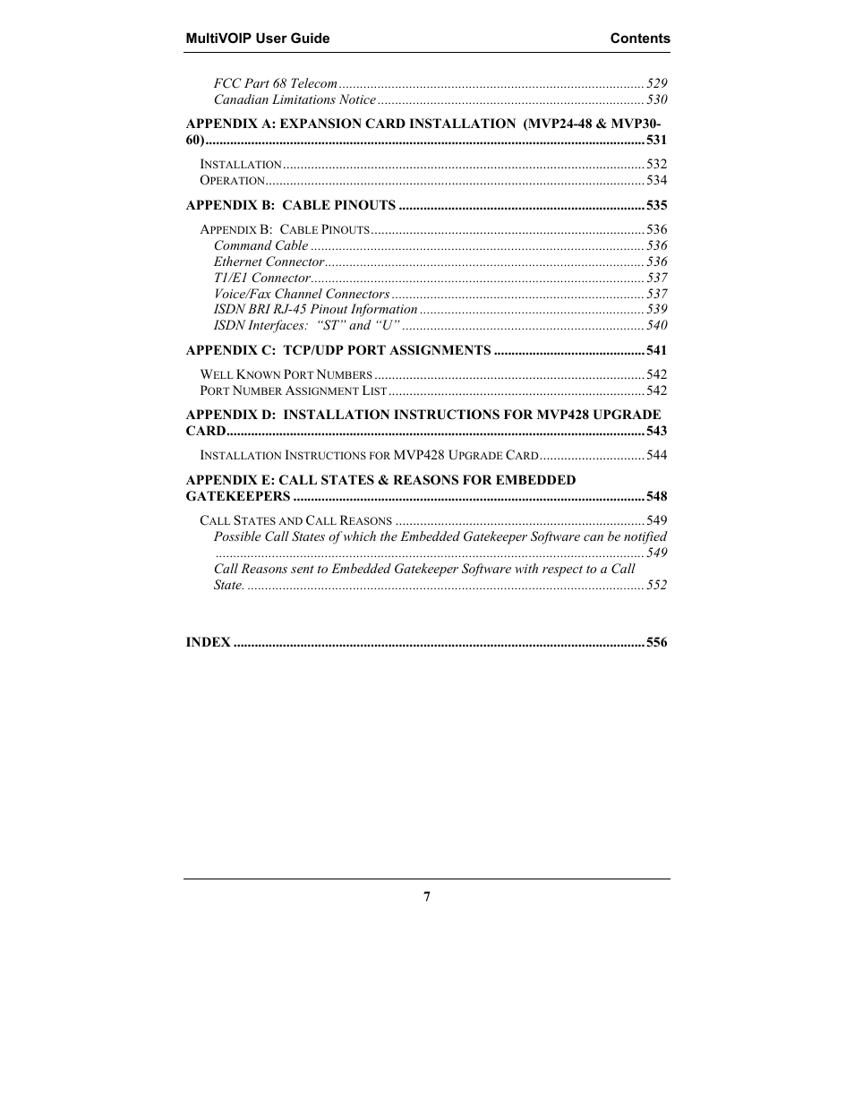 Multi-Tech Systems MULTIVOIP MVP-2410 User Manual | Page 7 / 605