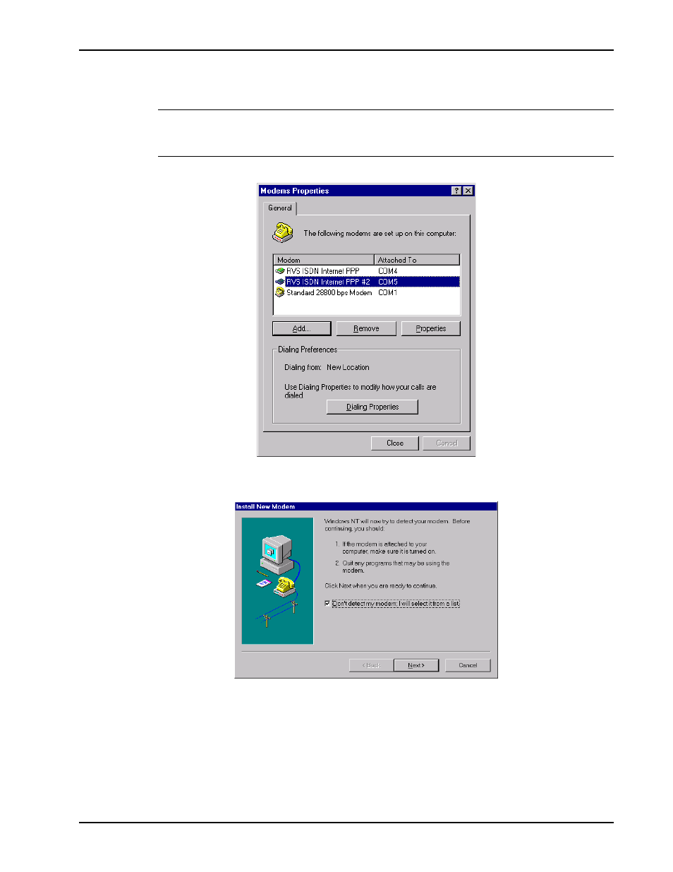 Modem configuration for nt 4.0 | Multi-Tech Systems MT5634ZLX User Manual | Page 21 / 70