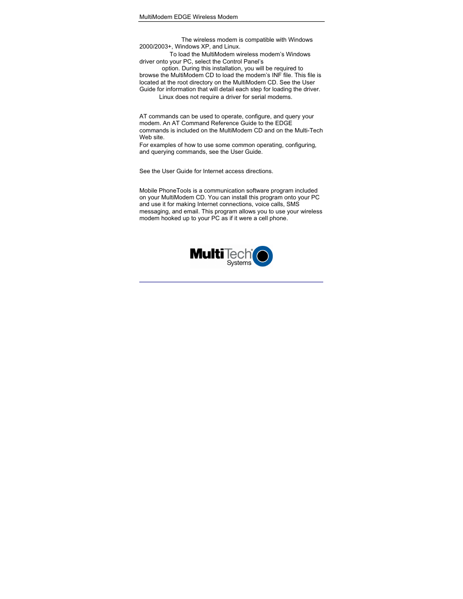 Multi-Tech Systems MTCBA-E User Manual | Page 8 / 8