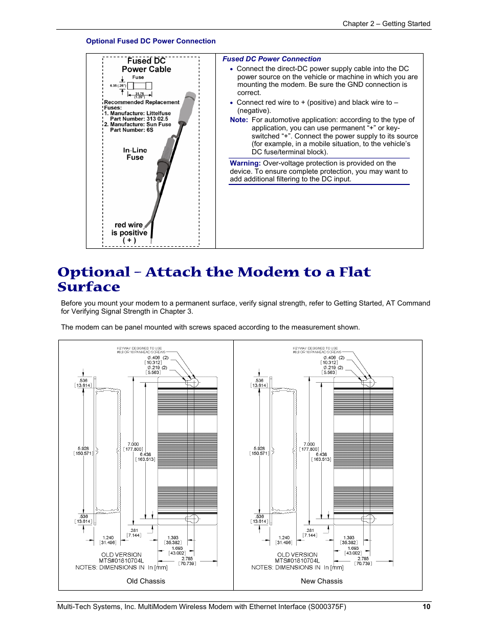 Optional – attach the modem to a flat surface | Multi-Tech Systems MULTIMODEM MTCBA-C-EN-NX User Manual | Page 10 / 58