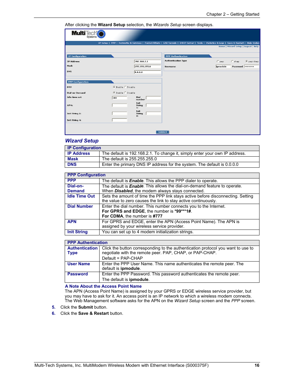 Multi-Tech Systems MULTIMODEM MTCBA-C-EN-NX User Manual | Page 16 / 58