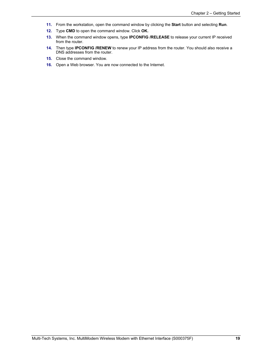 Multi-Tech Systems MULTIMODEM MTCBA-C-EN-NX User Manual | Page 19 / 58