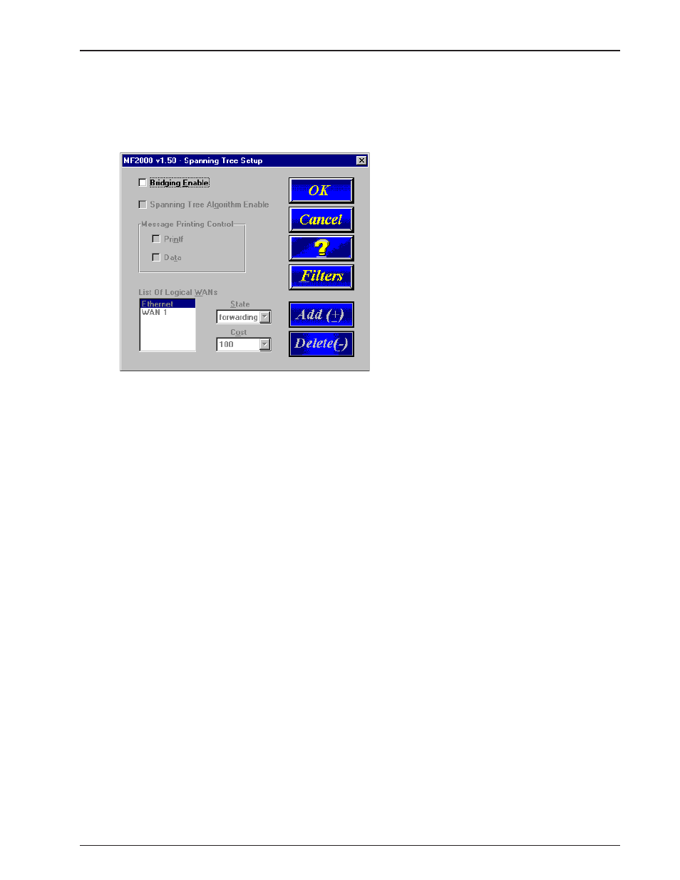 Spanning tree setup | Multi-Tech Systems MultiFRAD FR2201 User Manual | Page 33 / 85