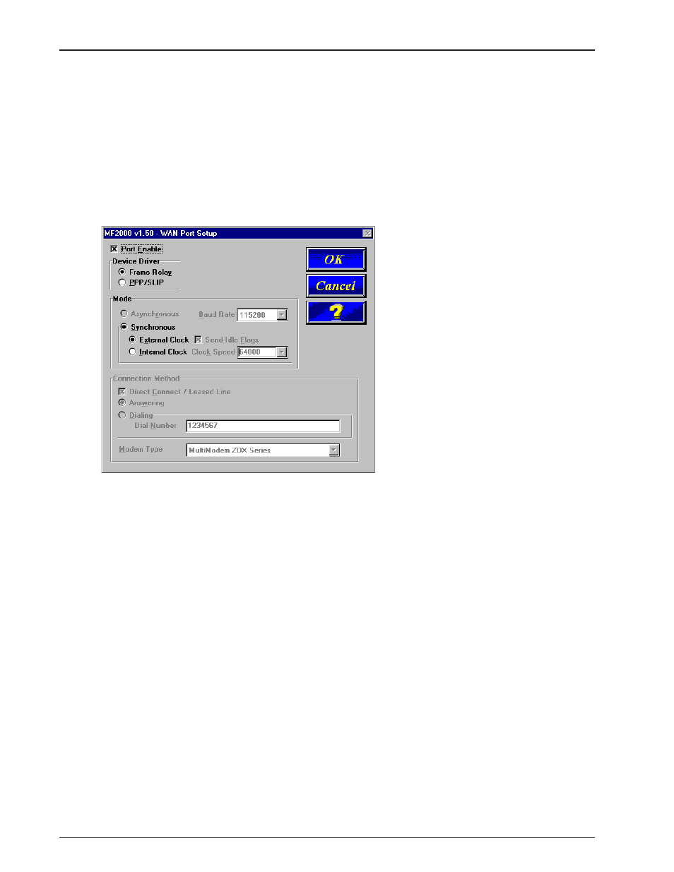 Wan port setup | Multi-Tech Systems MultiFRAD FR2201 User Manual | Page 40 / 85